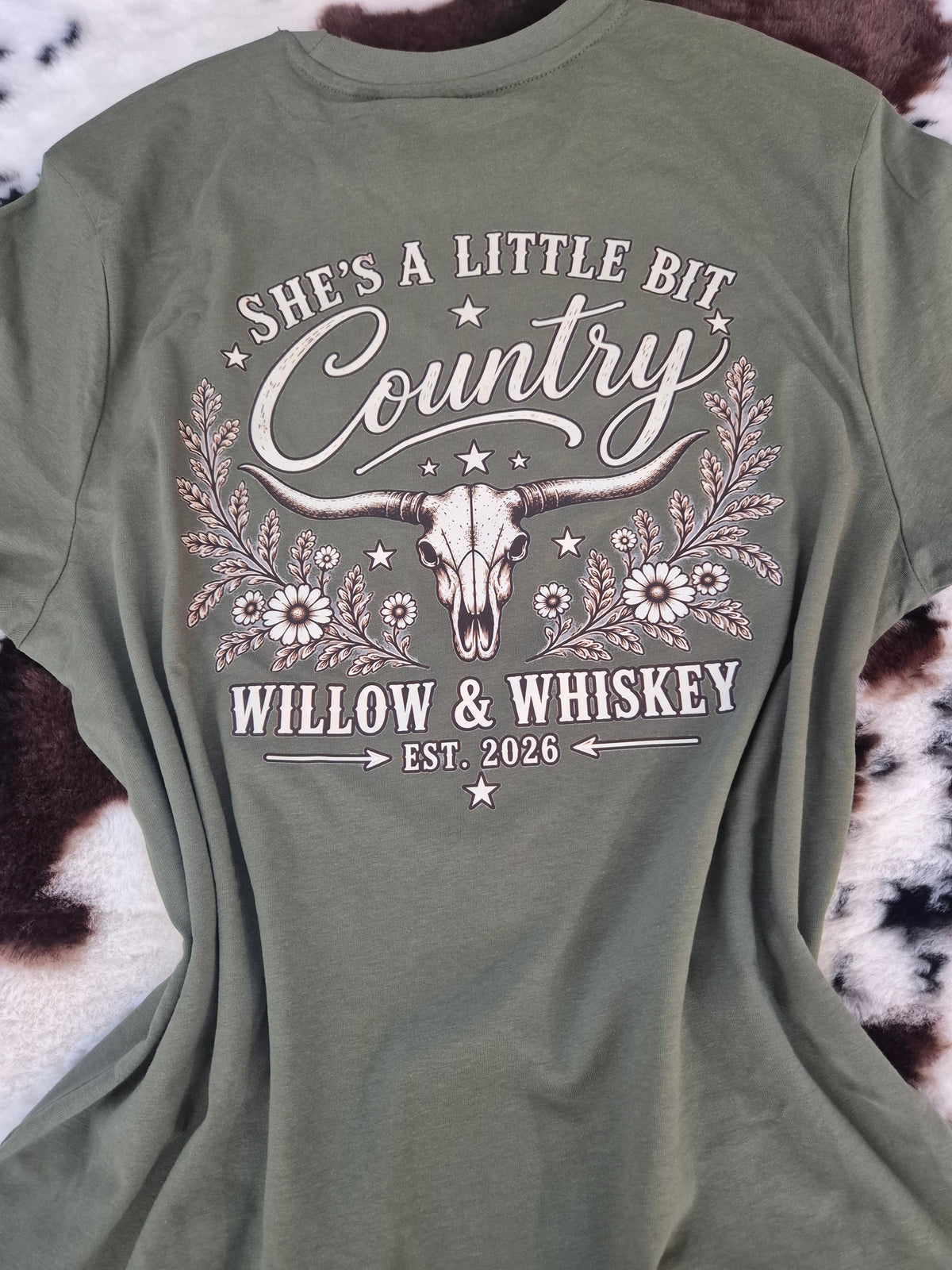 Willow & Whiskey – She’s a Little Bit Country Tee
