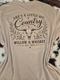 Willow & Whiskey – She’s a Little Bit Country Tee