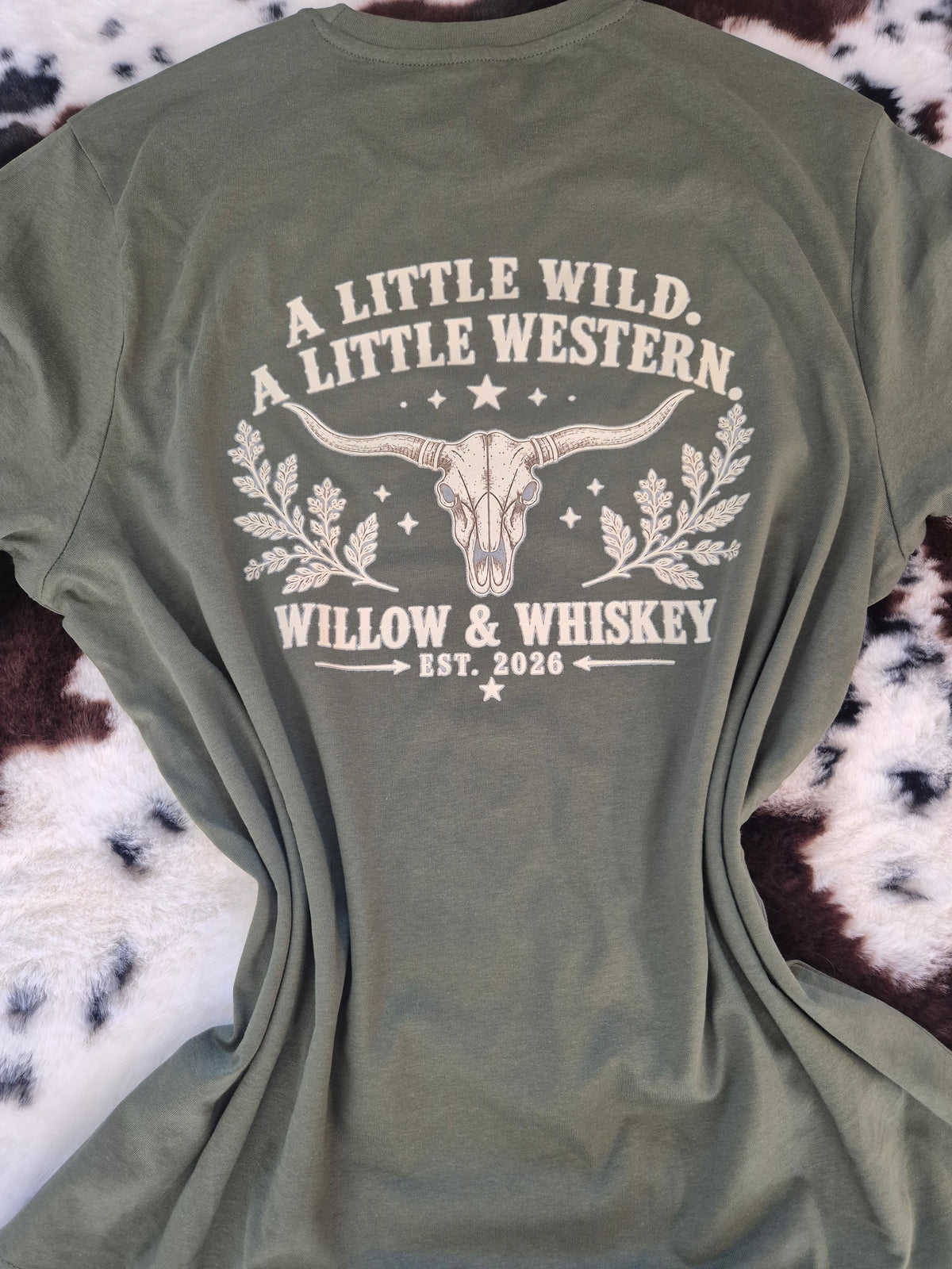 Willow & Whiskey – A Little Wild, A Little Western Tee