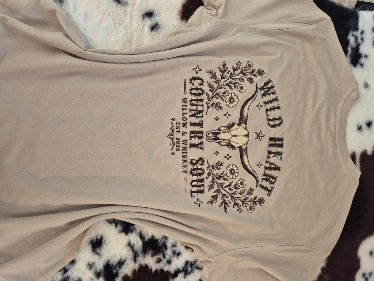 Willow & Whiskey – A Little Wild, A Little Western Tee